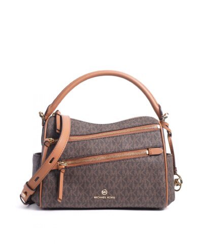 Michael Kors Lorimer Medium Logo Satchel In Brown