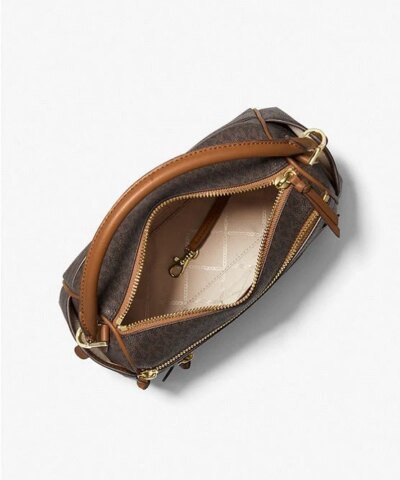 Michael Kors Lorimer Medium Logo Satchel In Brown