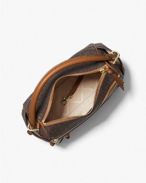 Michael Kors Lorimer Medium Logo Satchel In Brown