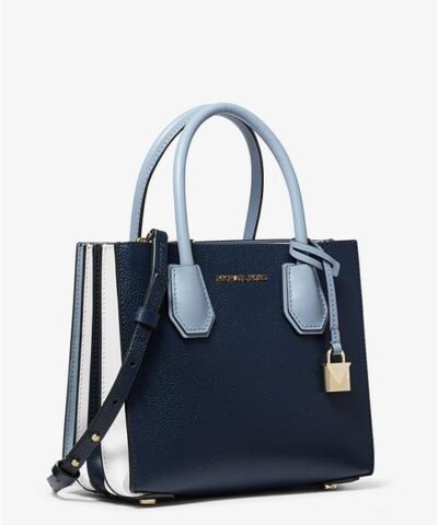 Michael Kors Mercer Medium Two-Tone Pebbled Accordion Crossbody