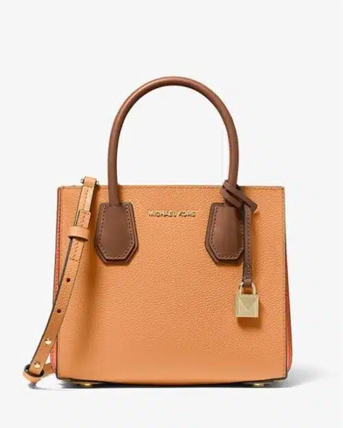 Michael Kors Mercer Medium Two-Tone Pebbled Accordion Crossbody