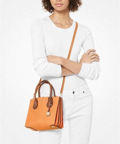 Michael Kors Mercer Tri-color Pebbled Leather Accordion Crossbody