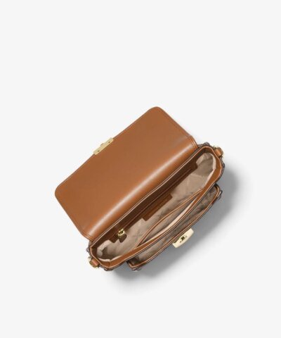 Michael Kors Bradshaw Medium Logo and Leather Messenger