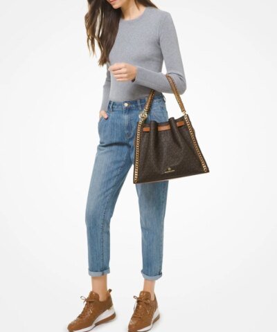 Michael Kors Mina Large Logo Shoulder Bag