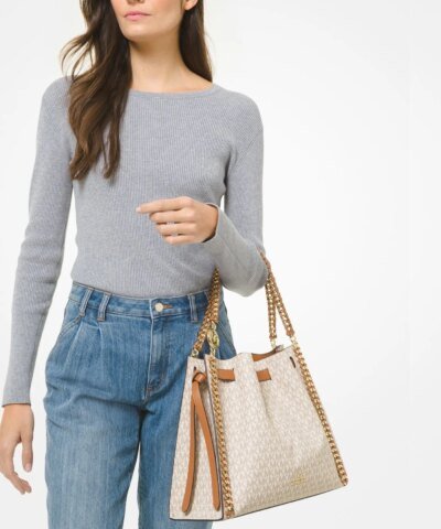 Michael Kors Mina Large Logo Shoulder Bag