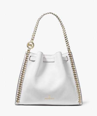 Michael Kors Mina Large Pebbled Leather Shoulder Bag