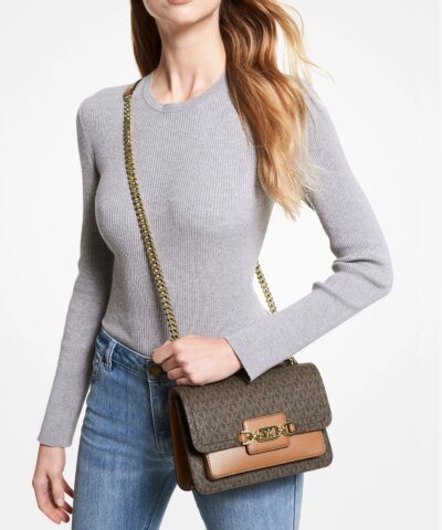 Michael Michael Kors Heather Large Logo Shoulder Bag