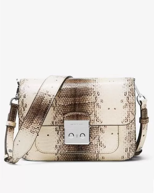 MICHAEL Michael Kors Sloan Editor Snake-Embossed Leather Shoulder Bag