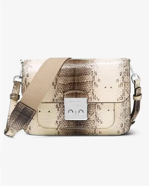 MICHAEL Michael Kors Sloan Editor Snake-Embossed Leather Shoulder Bag