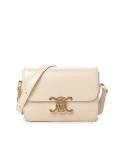 Celine Medium Triomphe Bag In Natural Shiny Calfskin