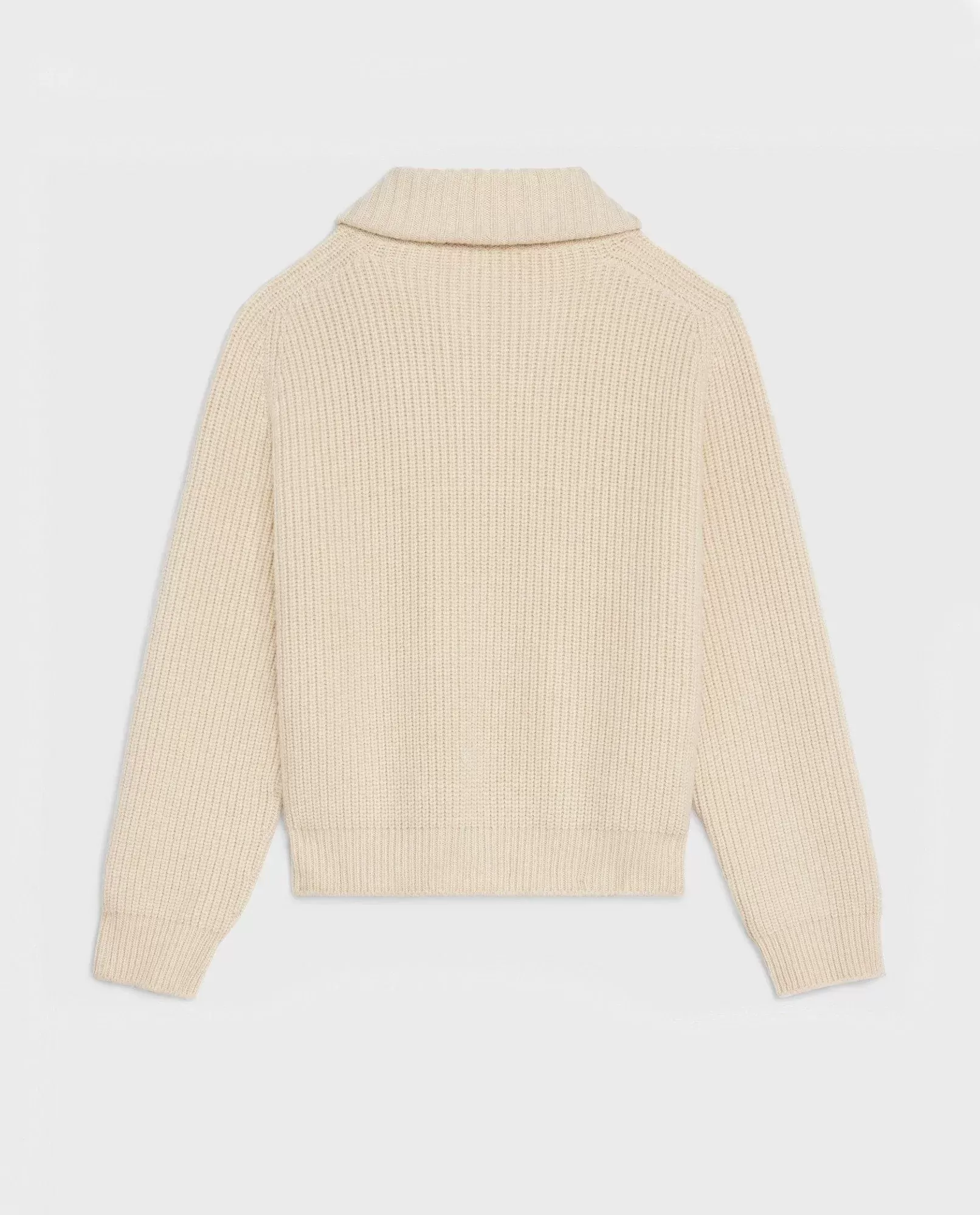 Celine Open-Collar Sweater In Seamless Cashmere Cream