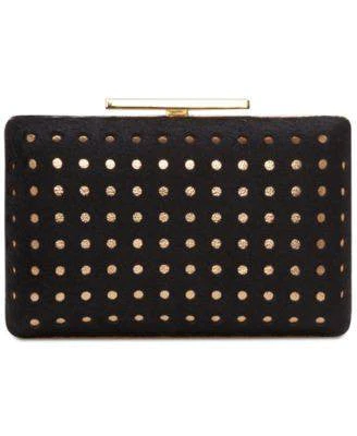 Vince Camuto Luv Minaudiere Black gold