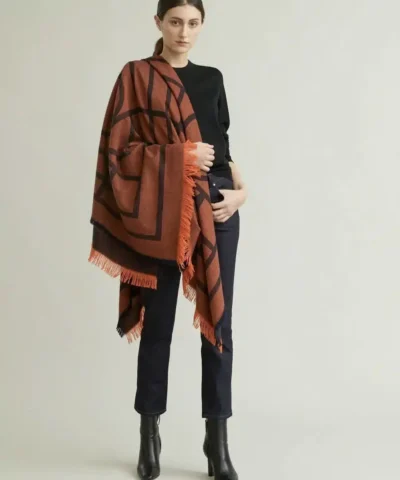 TOTÊME Como Scarf Tobacco Monogram