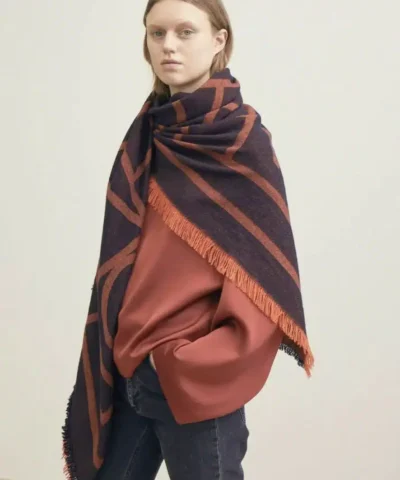 TOTÊME Como Scarf Tobacco Monogram