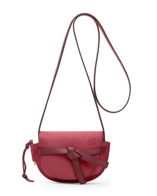 Loewe Gate Mini Bag Raspberry Wine