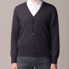 Z Zegna Cardigan In Pure Merinos Wool With Long Sleeves