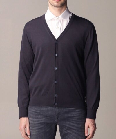 Z Zegna Cardigan In Pure Merinos Wool With Long Sleeves