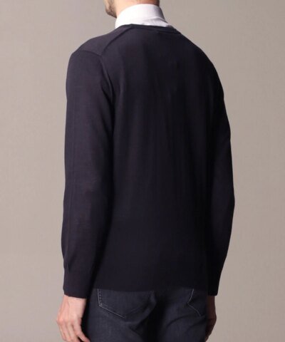 Z Zegna Cardigan In Pure Merinos Wool With Long Sleeves