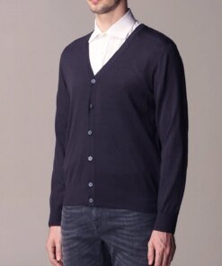 Z Zegna Cardigan In Pure Merinos Wool With Long Sleeves