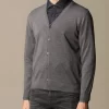 Z Zegna Cardigan In Pure Merinos Wool With Long Sleeves