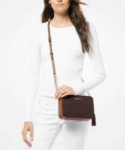 Michael Michael Kors Ginny Medium Logo Crossbody Bag, Brown