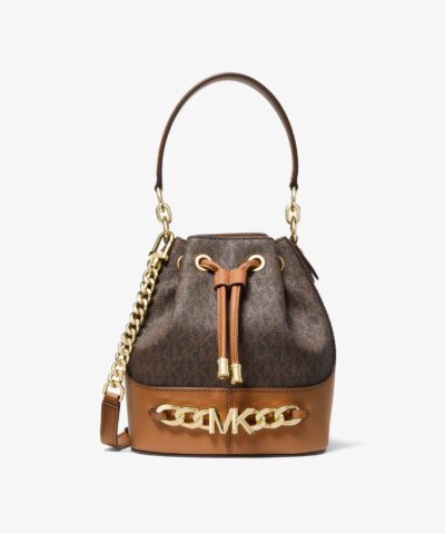 Michael Kors Devon Small Two-Tone Logo Bucket Bag