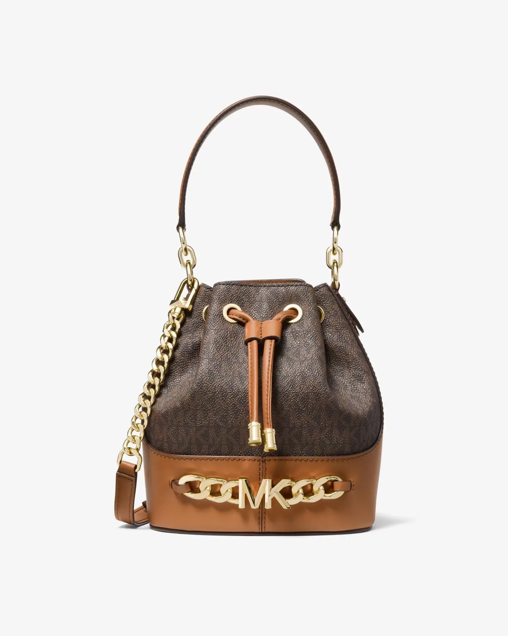 Michael Kors Devon Small Two-Tone Logo Bucket Bag