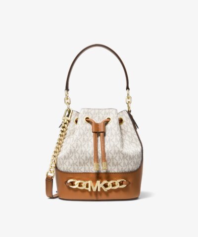 Michael Kors Devon Small Two-Tone Logo Bucket Bag