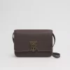 Burberry Topstitched Grainy Leather Small TB Bag