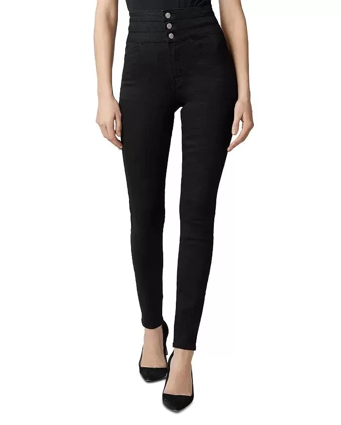 J Brand Annalie High Rise Skinny Jeans in Vesper Noir