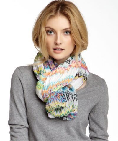 Cejon Zigzag Stripe Infinity Scarf