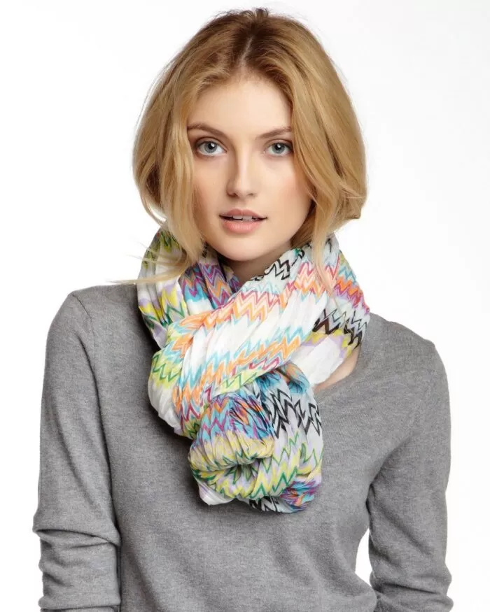 Cejon Zigzag Stripe Infinity Scarf