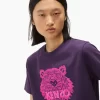 Kenzo Embroidered Tiger t-shirt In Prune