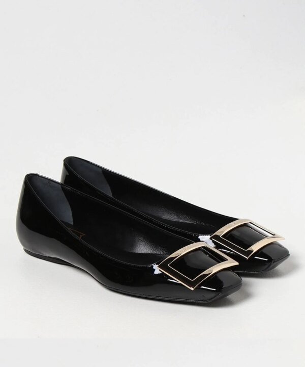 Roger Vivier Trompette Bellerine Patent-Leather Ballet Flats