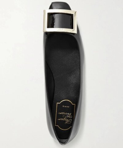 Roger Vivier Trompette Bellerine Patent-Leather Ballet Flats