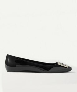 Roger Vivier Trompette Bellerine Patent-Leather Ballet Flats