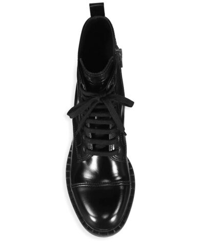 Prada Chocolate Lace-Up Combat Boots