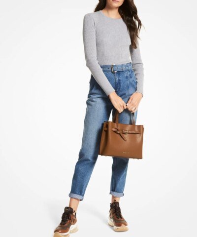 Michael Kors Emilia Small Pebbled Leather Satchel