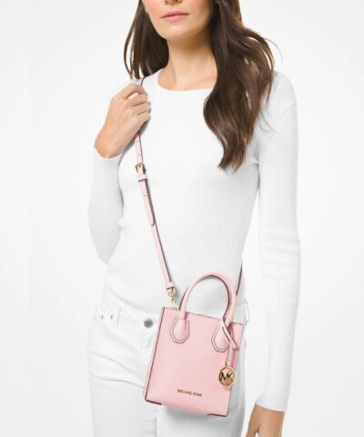 Michael Kors Mercer Extra-Small Pebbled Leather Crossbody Bag