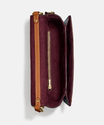 Coach Hutton Shoulder Bag In Signature Chambray