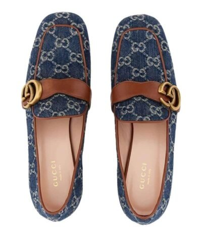 Gucci Marmont GG Medallion Denim Loafers