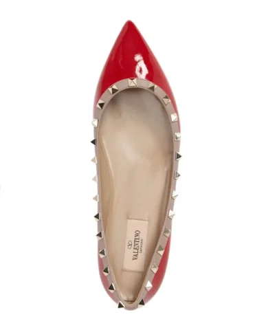 Valentino Garavani Patent Rockstud Ballet Flat
