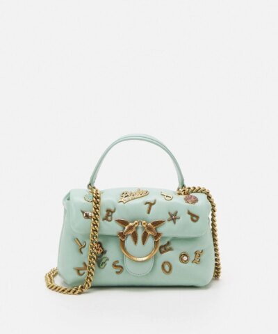 Pinko Mini Love Bag Puff Summer Pins, Aqua Green