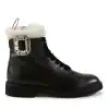 Roger Vivier Viv' Rangers Fur Ankle Boots