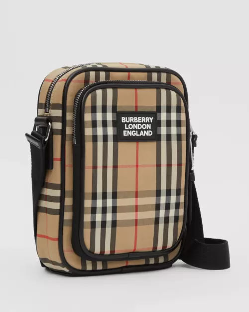 Burberry Vintage Check and Leather Crossbody Bag