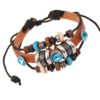 Steffe Unisex Bohemian Multilayers Glass Leather Bracelets
