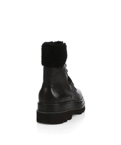 Ash Siberia Faux Fur & Leather Combat Boots