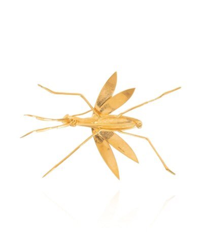Loewe Metallic Brass Brooch Gold