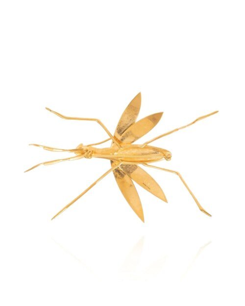 Loewe Metallic Brass Brooch Gold