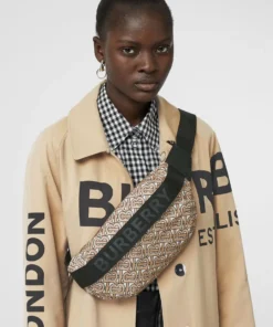 Burberry Medium Monogram Print Bum Bag, Beige